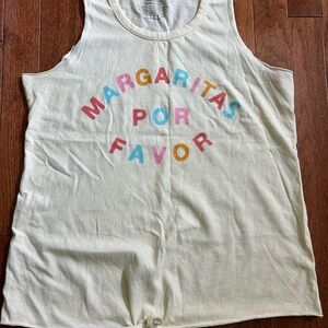 Fifth Sun Cream and Red Casual Tank Top with Vibrant Print